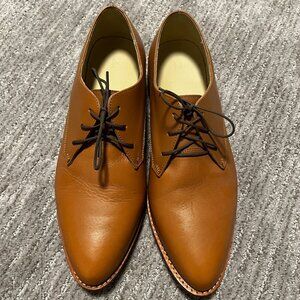 Nisolo leather oxford shoes (James) in Almond color, size 10 women's